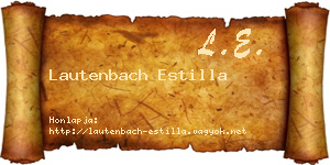 Lautenbach Estilla névjegykártya